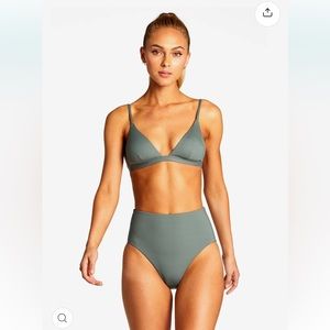 Vitamin A Swim Moss Green High waisted bikini Size Small